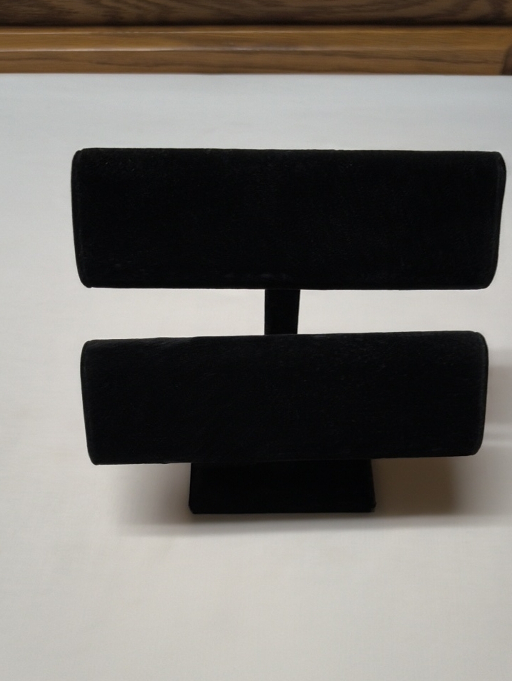 Black Velvet Double Bar Jewelry Display Stand
